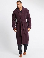 Marks and Spencer  Pure Cotton Velour Luxury Dressing Gown