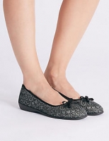 Marks and Spencer  Thermowarmth Jacquard Ballerina Slippers