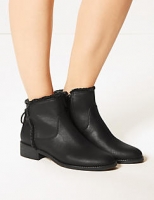 Marks and Spencer  Faux Leather Tie Back Ankle Boots