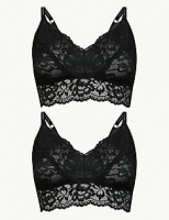 Marks and Spencer  2 Pack Louisa Lace Non-Padded Bralet