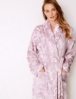 Marks and Spencer  Fleece Floral Print Dressing Gown