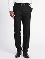 Marks and Spencer  Tailored Fit Pure Wool Flat Front Trousers