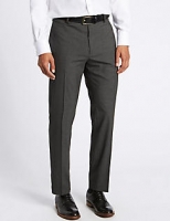 Marks and Spencer  Tailored Fit Textured Flat Front Trousers