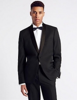 Marks and Spencer  Navy Textured Slim Fit Tuxedo Suit