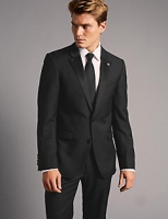 Marks and Spencer  Black Tailored Fit Italian Wool Tuxedo Suit