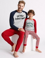 Marks and Spencer  Father Christmas Slogan Pyjama Set