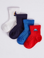 Marks and Spencer  4 Pairs of Socks with StaySoft (0-24 Months)