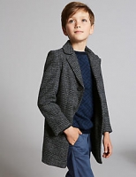 Marks and Spencer  Checked Coat with wool (3-16 Years)