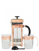 Marks and Spencer  Cafetiere & 2 Glass Gift Set