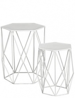 Marks and Spencer  Wire Nest of Tables White