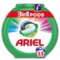 Tesco  Ariel 3In1 Color Washing Capsules 55