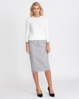 Dunnes Stores  Savida Silver Tweed Skirt