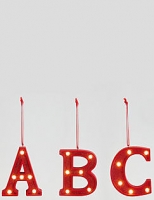 Marks and Spencer  Red Hanging Light Up Alphabet Letter