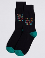Marks and Spencer  Cotton Rich Tis The Season Socks
