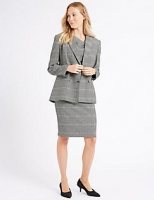 Marks and Spencer  Checked Blazer & Pencil Dress Suit Set