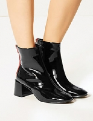 Wide Fit Patent Ankle Boots 65.00 €
