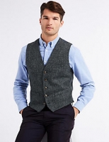 Marks and Spencer  Pure Wool Textured Tailored Fit Waistcoat