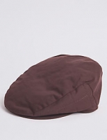 Marks and Spencer  Pure Cotton Wax Flat Cap with Stormwear
