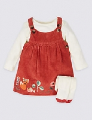 3 Piece Cord Dress & Bodysuit with Tights 27.00 €