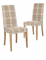 Marks and Spencer  Set of 2 Denford Checked Dining Chair