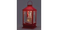 Aldi  Red Lantern with Snowy House Scene
