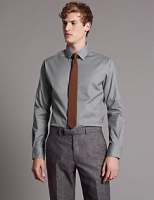 Marks and Spencer  Cotton Rich Tailored Fit Textured Shirt