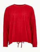 Marks and Spencer  Textured Round Neck Long Sleeve Top