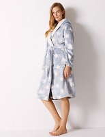 Marks and Spencer  Supersoft Star Print Hooded Dressing Gown