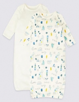 Marks and Spencer  2 Pack Pure Cotton All Over Print Bundlers