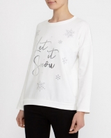 Dunnes Stores  Christmas Let It Snow Sweat Top
