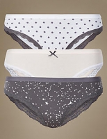 Marks and Spencer  3 Pack Cotton Rich Brazilian Knickers