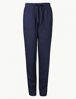 Marks and Spencer  Linen Rich Jersey Peg Trousers