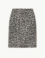 Marks and Spencer  Animal Print Jersey A-Line Mini Skirt
