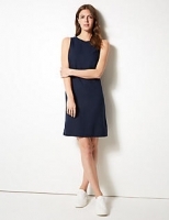 Marks and Spencer  Linen Rich Round Neck Shift Dress