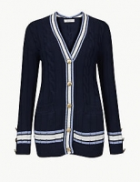 Marks and Spencer  Pure Cotton Textured Cardigan