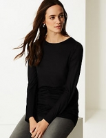 Marks and Spencer  Round Neck Long Sleeve Longline T-Shirt