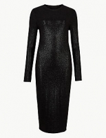 Marks and Spencer  Sparkly Long Sleeve Bodycon Midi Dress