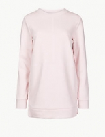 Marks and Spencer  Cotton Rich Longline Long Sleeve Sweatshirt