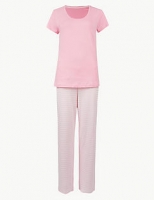 Marks and Spencer  Pure Cotton Striped Short Sleeve Pyjama set