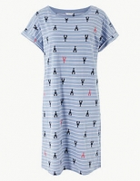 Marks and Spencer  Pure Cotton Lobster Print Short Nightdress