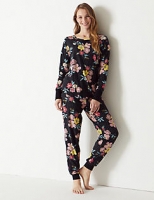Marks and Spencer  Cotton Rich Floral Print Pyjama Set