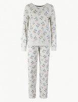Marks and Spencer  Cotton Rich Dandelion Print Pyjama set