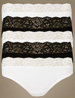 Marks and Spencer  5 Pack Lace Waisted Thongs