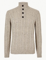 Marks and Spencer  Cable Knit Jumper with Wool