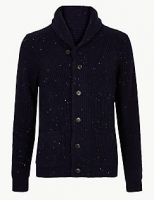 Marks and Spencer  Shawl Neck Cardigan with Wool