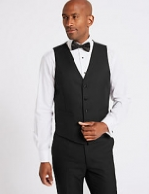 Marks and Spencer  Black Slim Fit Dinner Waistcoat