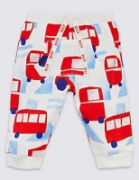 Marks and Spencer  Pure Cotton All Over Car Print Joggers