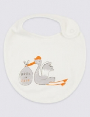 Pure Cotton Born In 2019 Bib