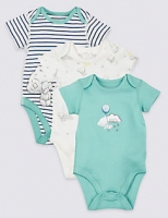 Marks and Spencer  3 Pack Pure Cotton Bodysuits