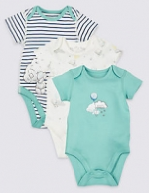 3 Pack Pure Cotton Bodysuits